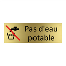 Pas d'eau potable
