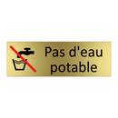 Pas d'eau potable