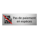Pas de paiement en espèces