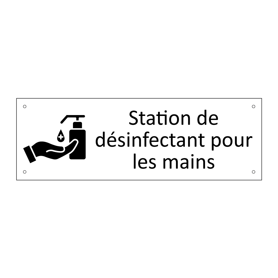 Station de désinfectant pour les mains