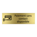 Paiement sans contact disponible