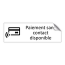 Paiement sans contact disponible