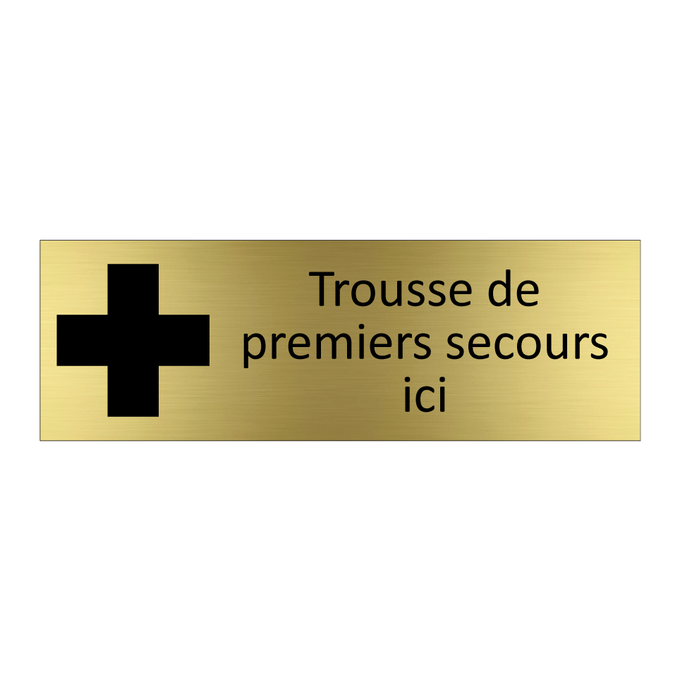 Trousse de premiers secours ici