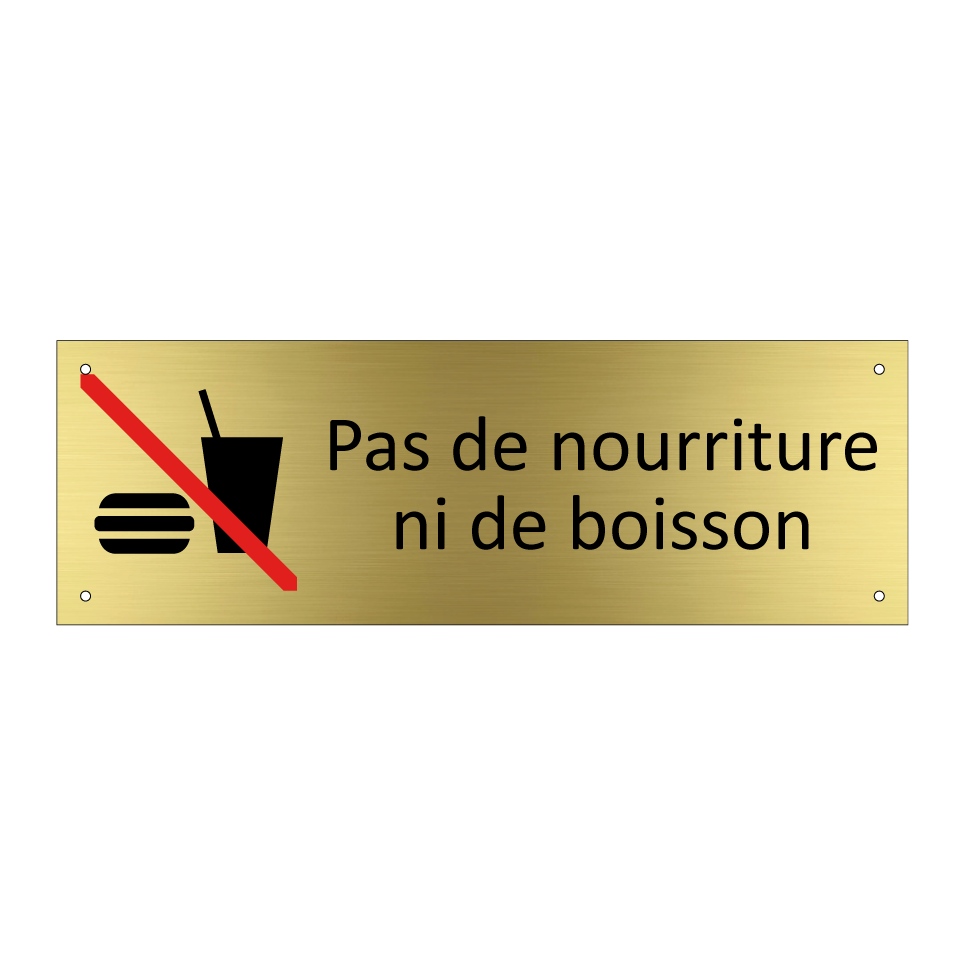 Pas de nourriture ni de boisson
