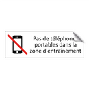 Pas de téléphones portables dans la zone d'entraînement
