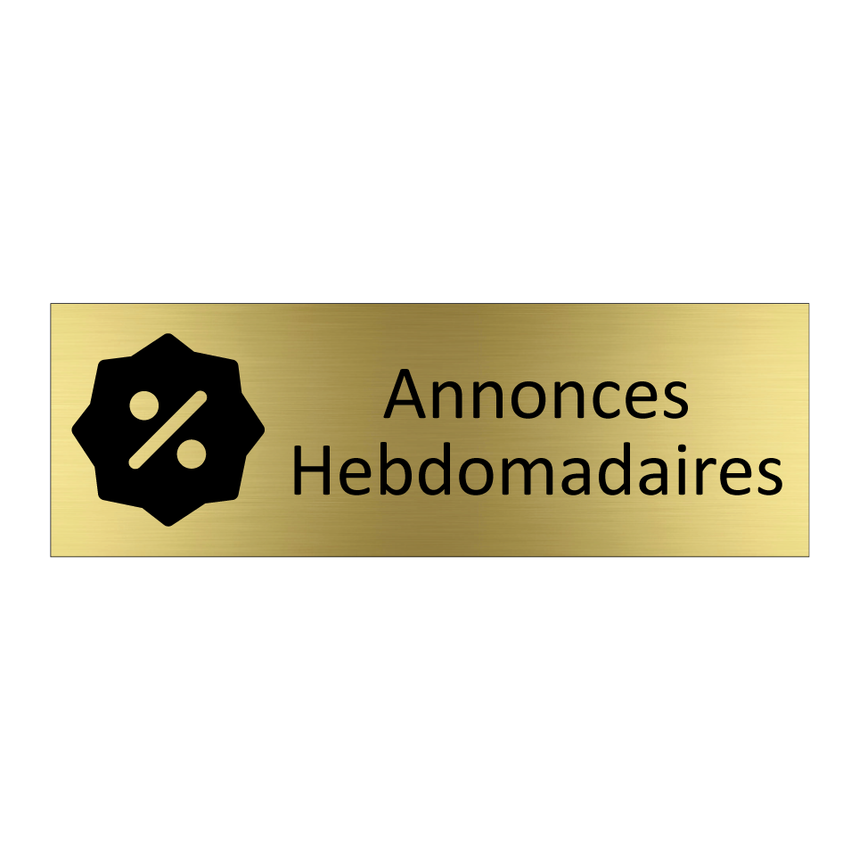 Annonces Hebdomadaires