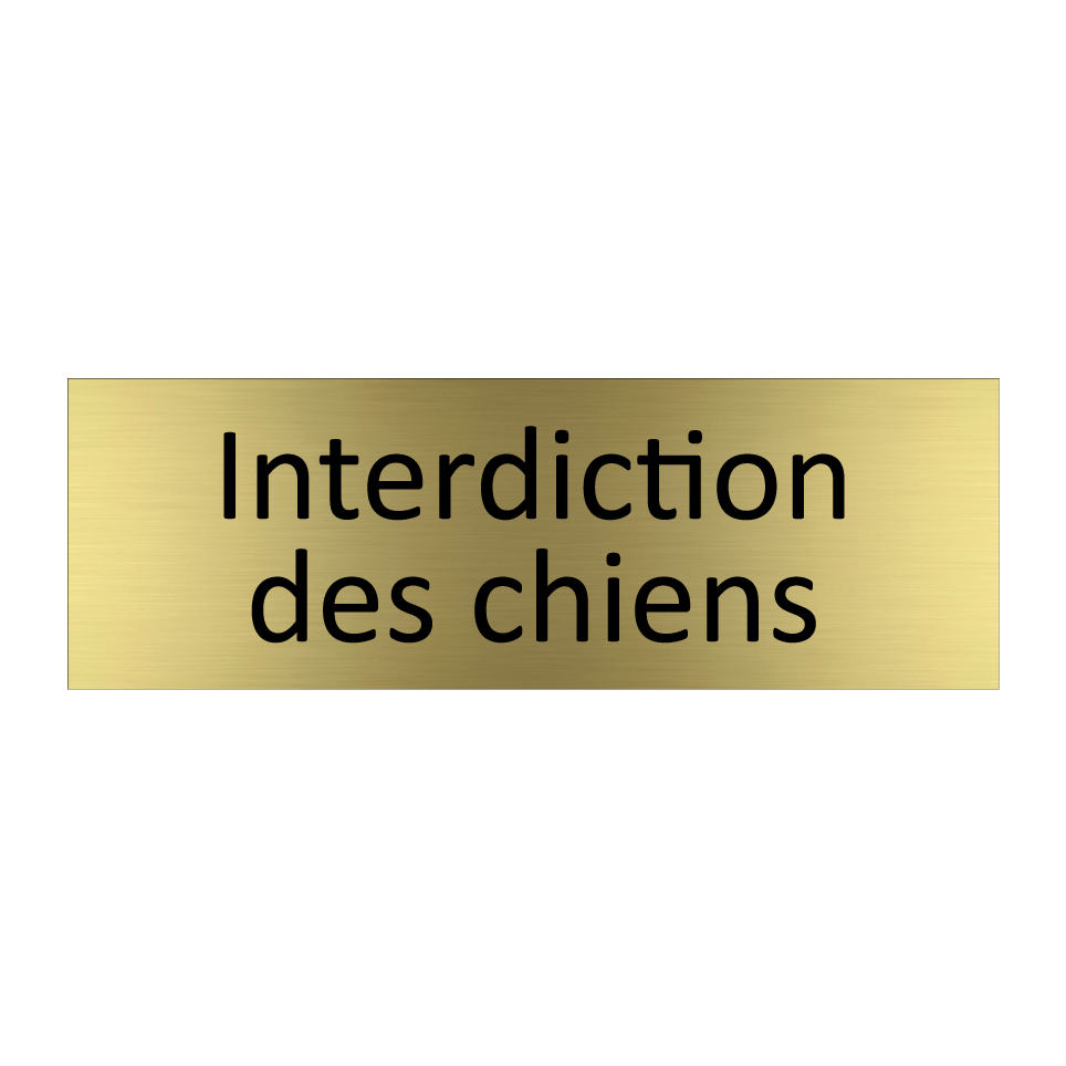 Interdiction des chiens