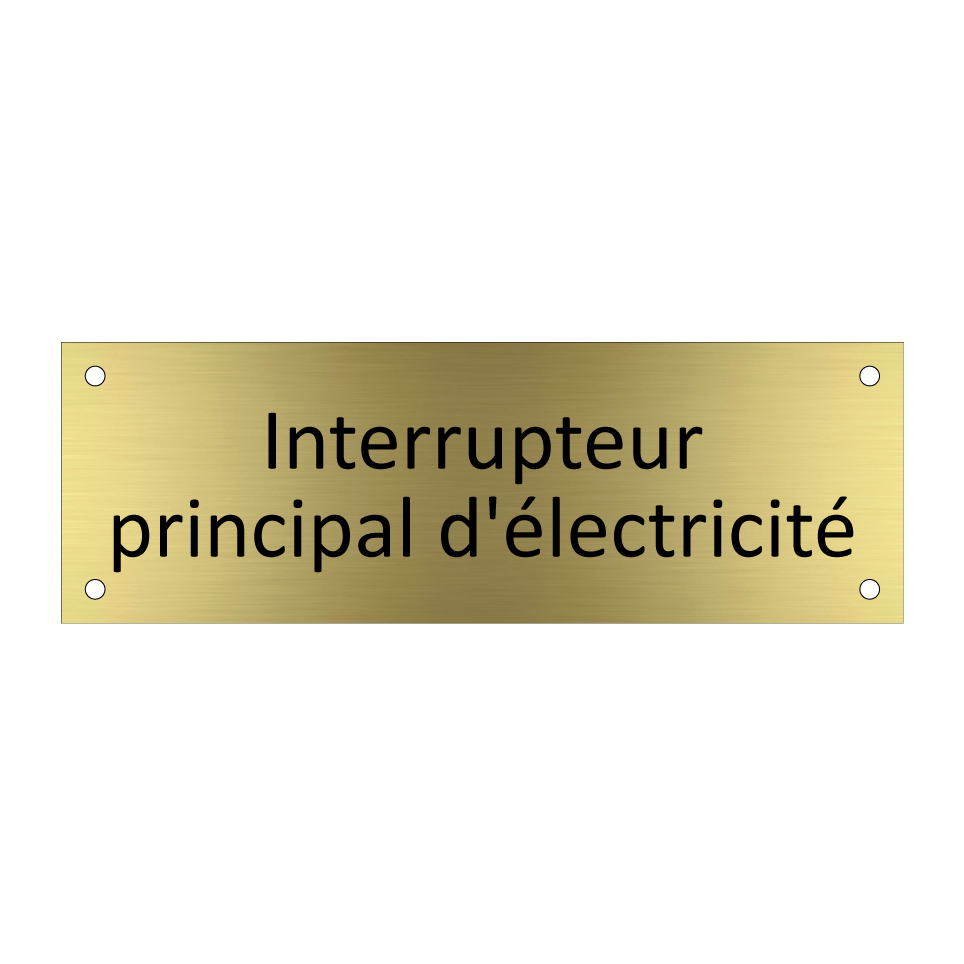 Interrupteur principal d'électricité