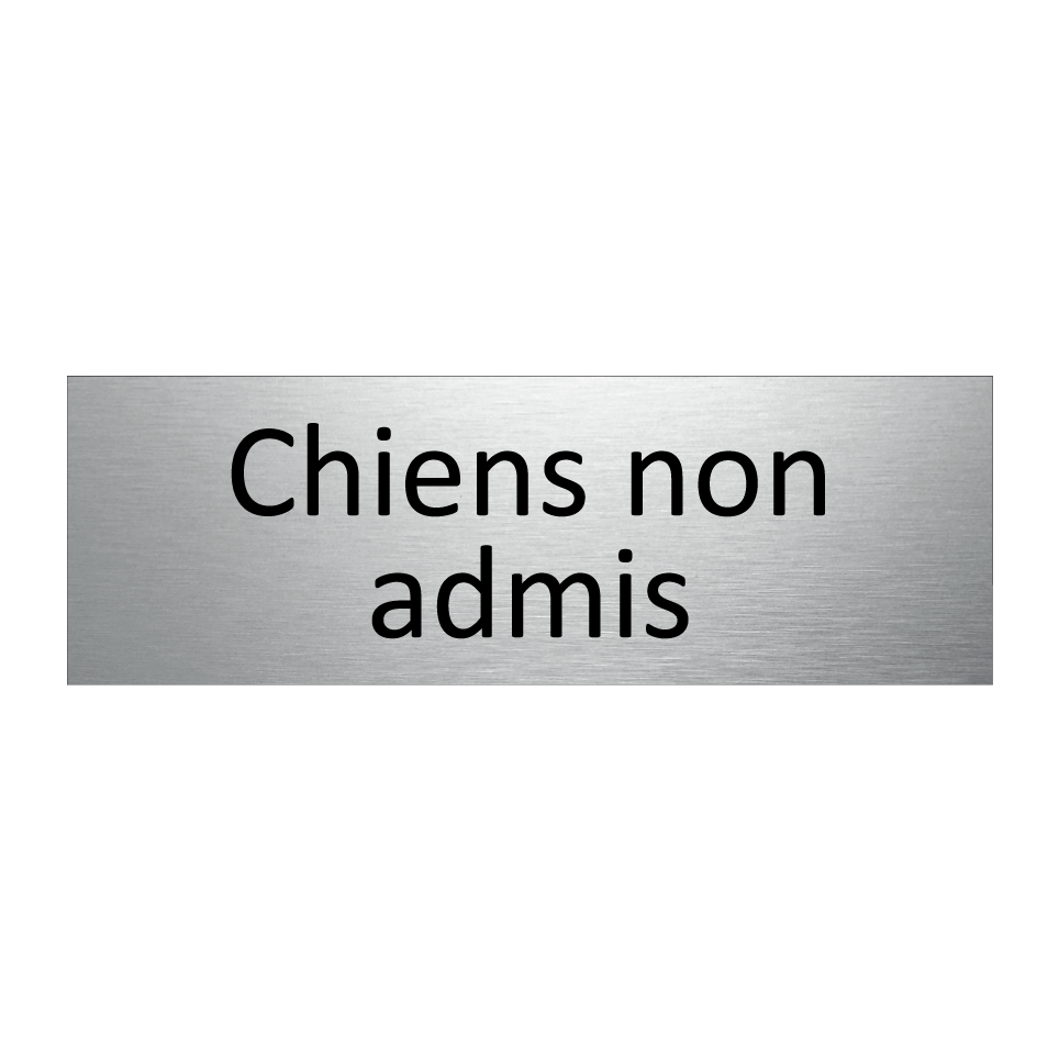Chiens non admis