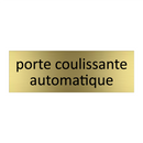 porte coulissante automatique