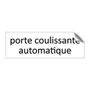 porte coulissante automatique