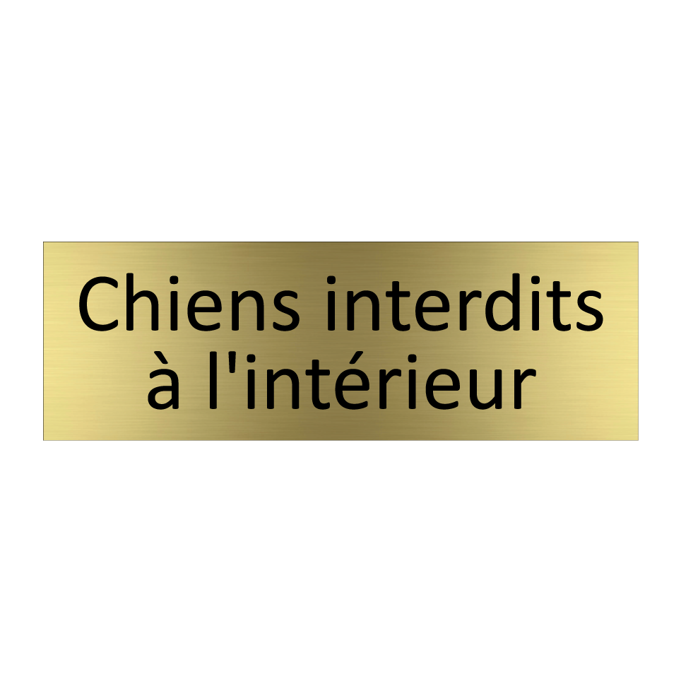 Chiens interdits à l'intérieur