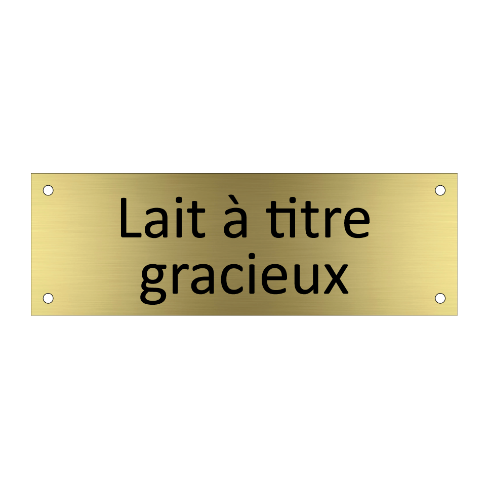 Lait à titre gracieux