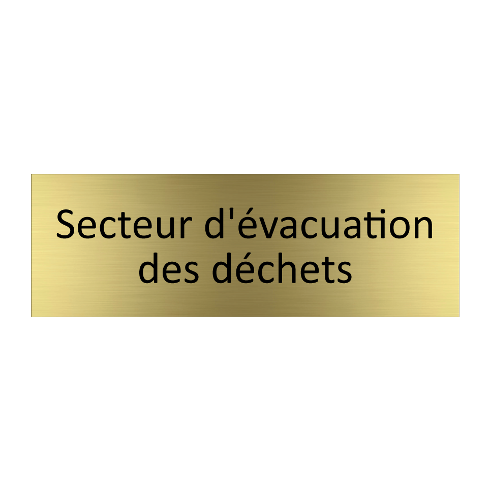Secteur d'évacuation des déchets
