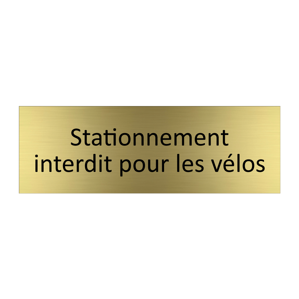 Stationnement interdit pour les vélos