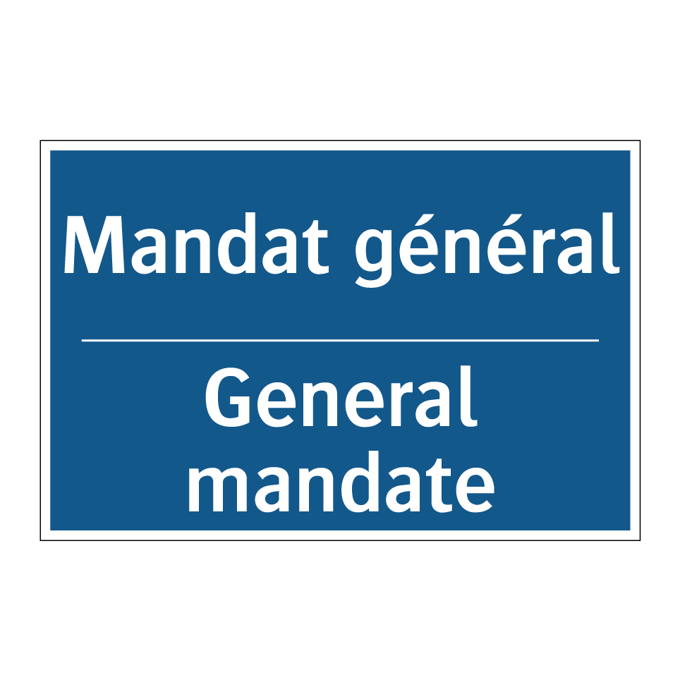 Mandat général - General mandate