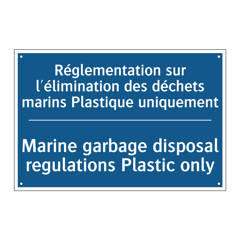 Réglementation sur l'élimination /.../ - Marine garbage disposal regulations /.../