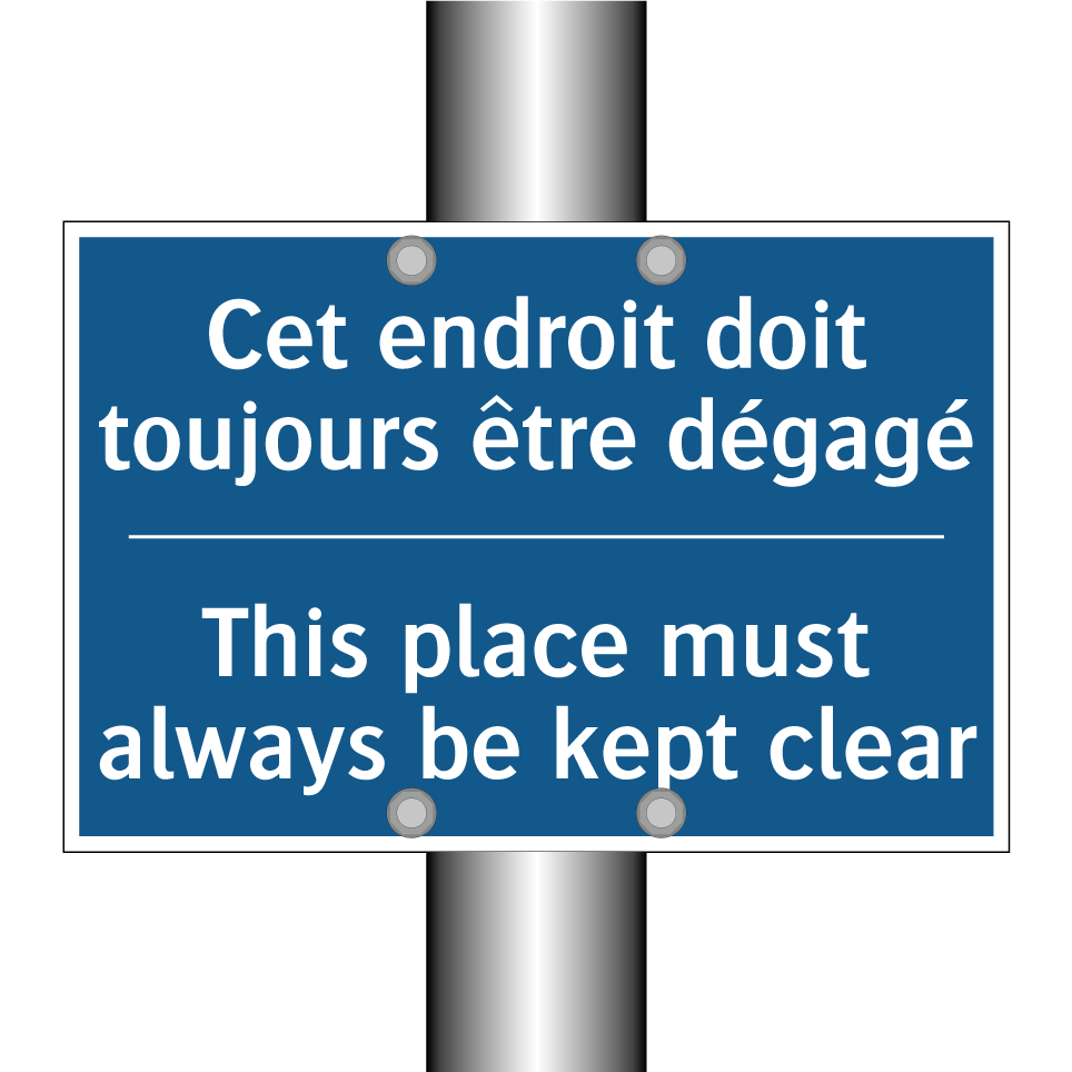 Cet endroit doit toujours être /.../ - This place must always be kept /.../