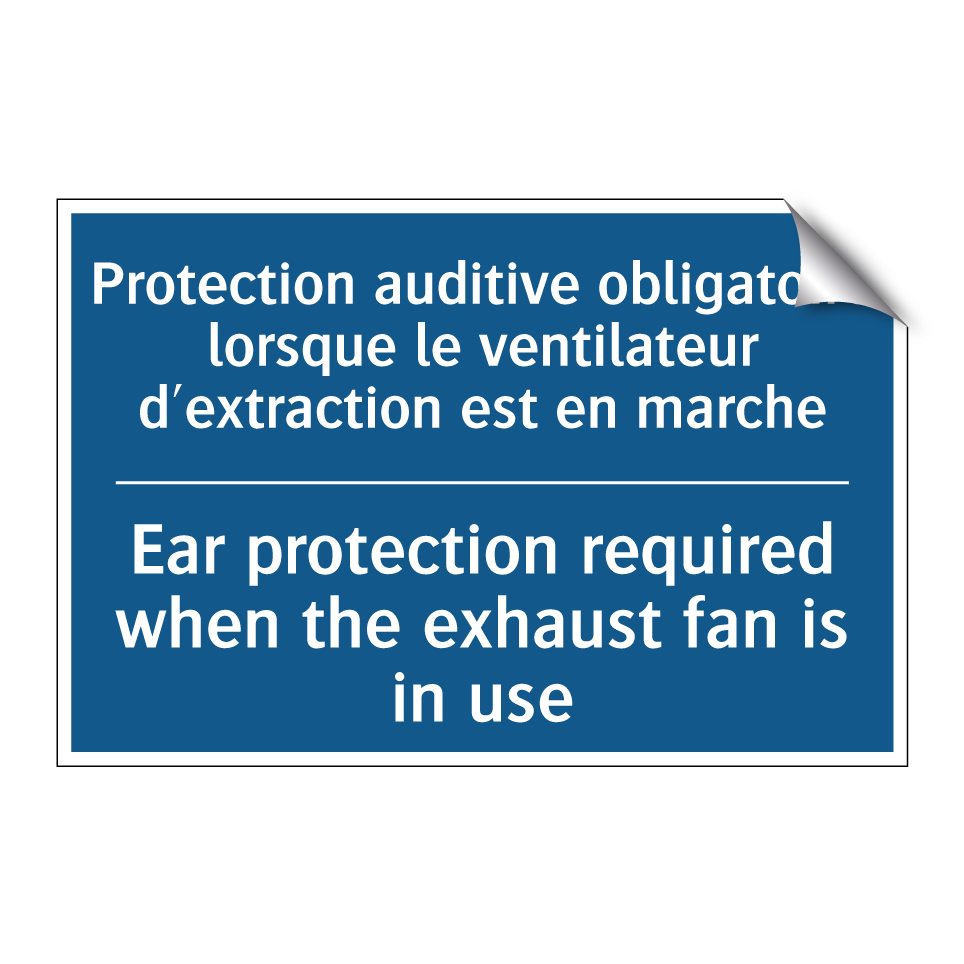 Protection auditive obligatoire /.../ - Ear protection required when the /.../