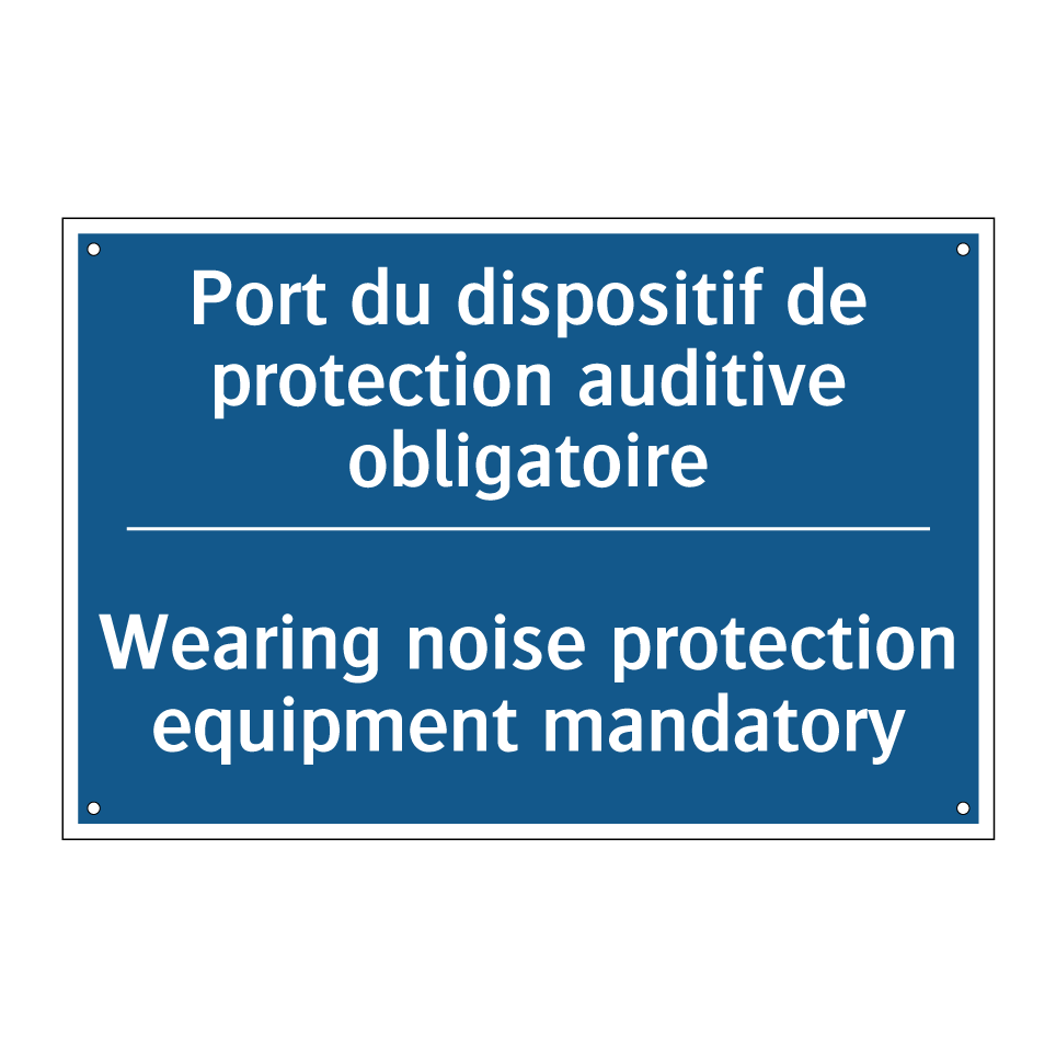 Port du dispositif de protection /.../ - Wearing noise protection equipment /.../