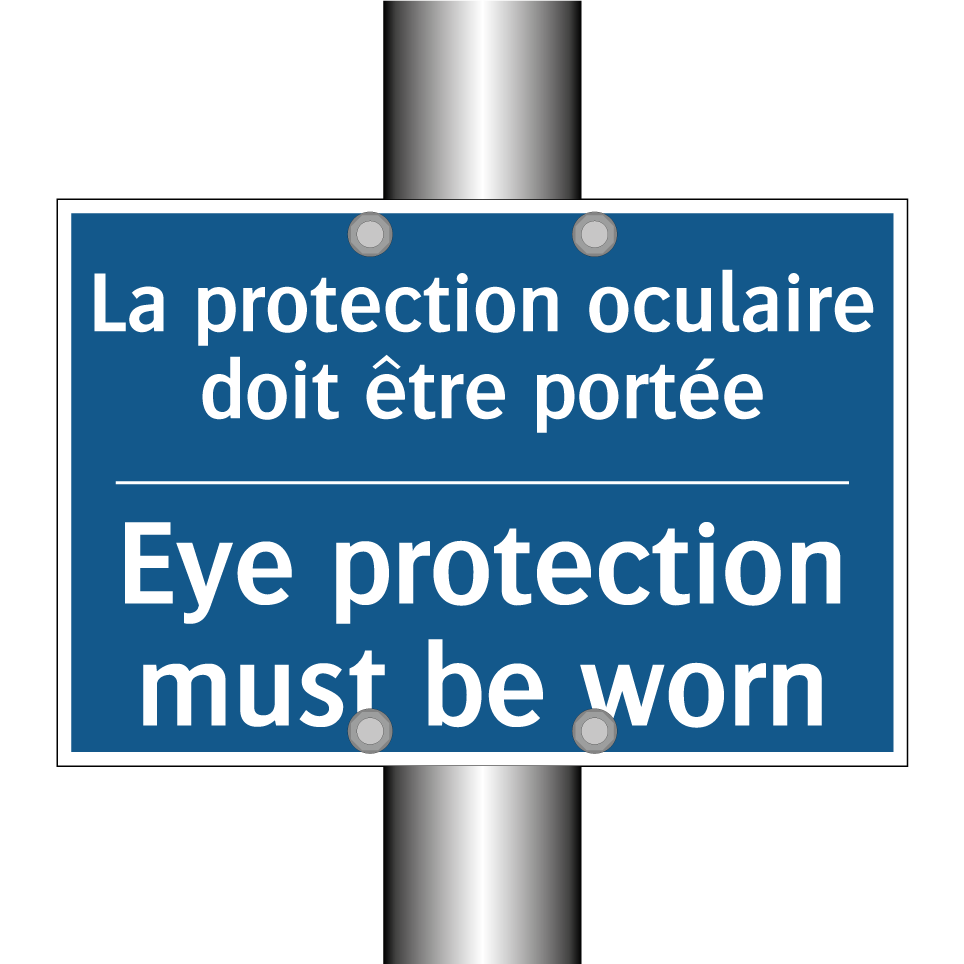 La protection oculaire doit être /.../ - Eye protection must be worn