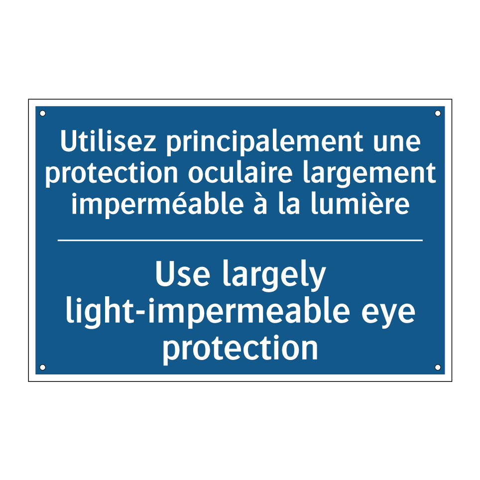 Utilisez principalement une protection /.../ - Use largely light-impermeable /.../
