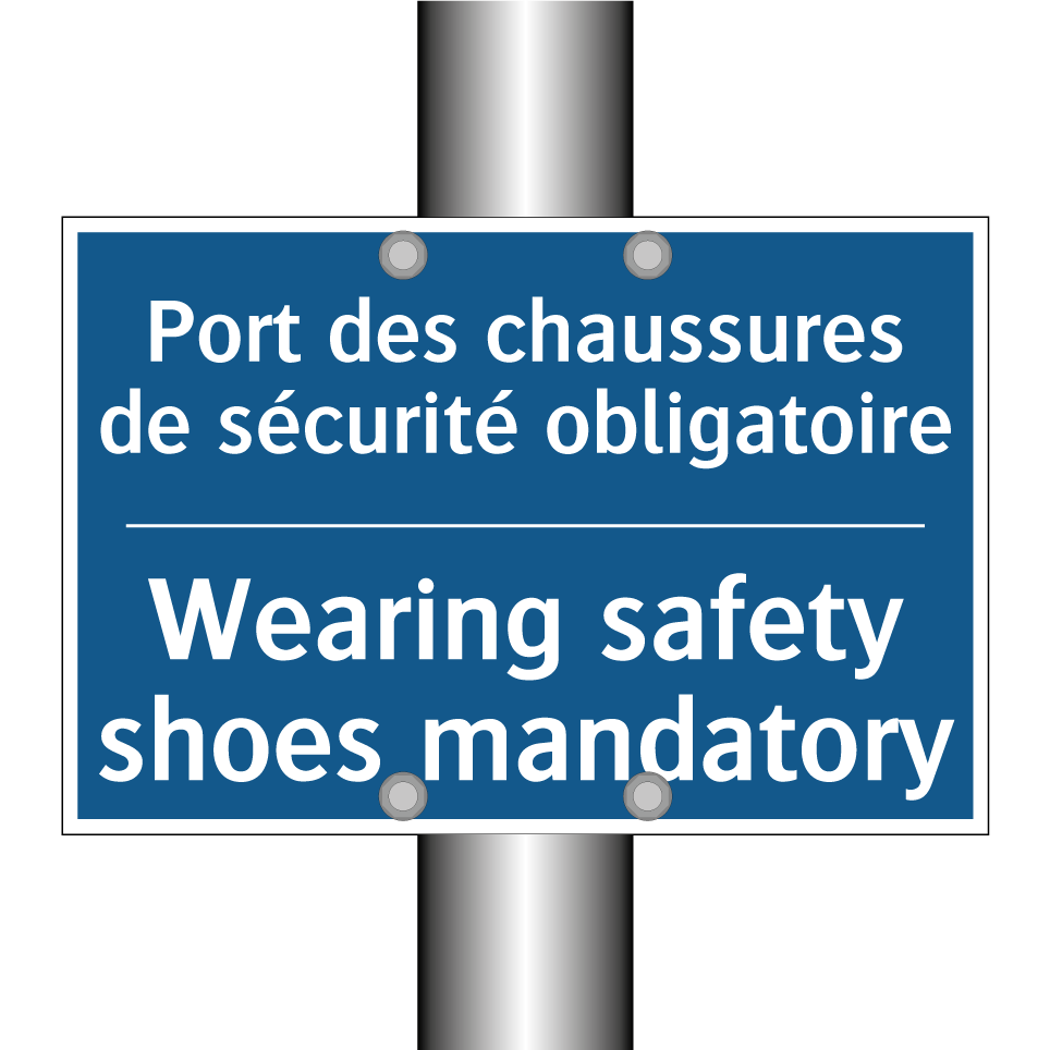 Port des chaussures de sécurité /.../ - Wearing safety shoes mandatory