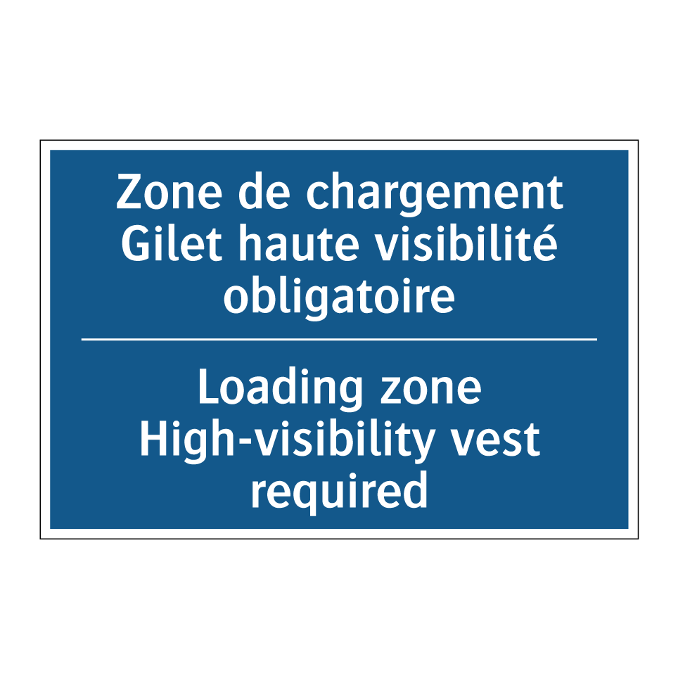 Zone de chargement Gilet haute /.../ - Loading zone High-visibility vest /.../
