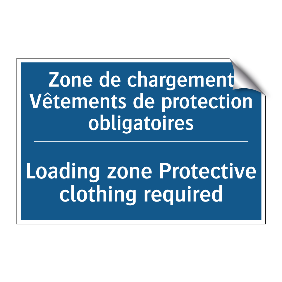 Zone de chargement Vêtements de /.../ - Loading zone Protective clothing /.../