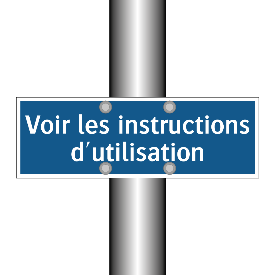 Voir les instructions d'utilisation