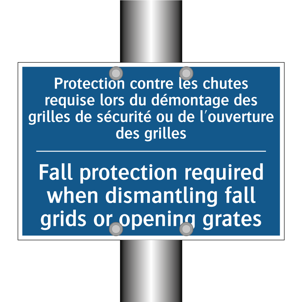 Protection contre les chutes requise /.../ - Fall protection required when /.../