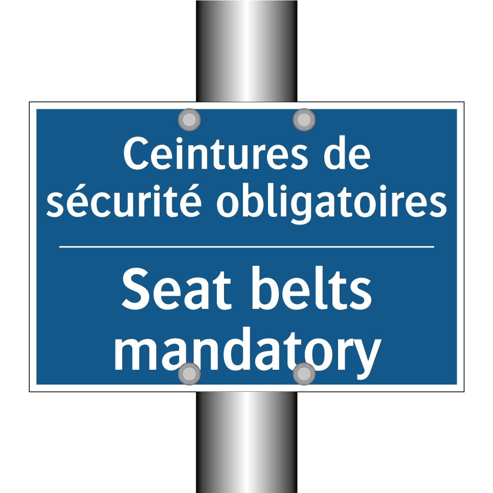 Ceintures de sécurité obligatoires /.../ - Seat belts mandatory