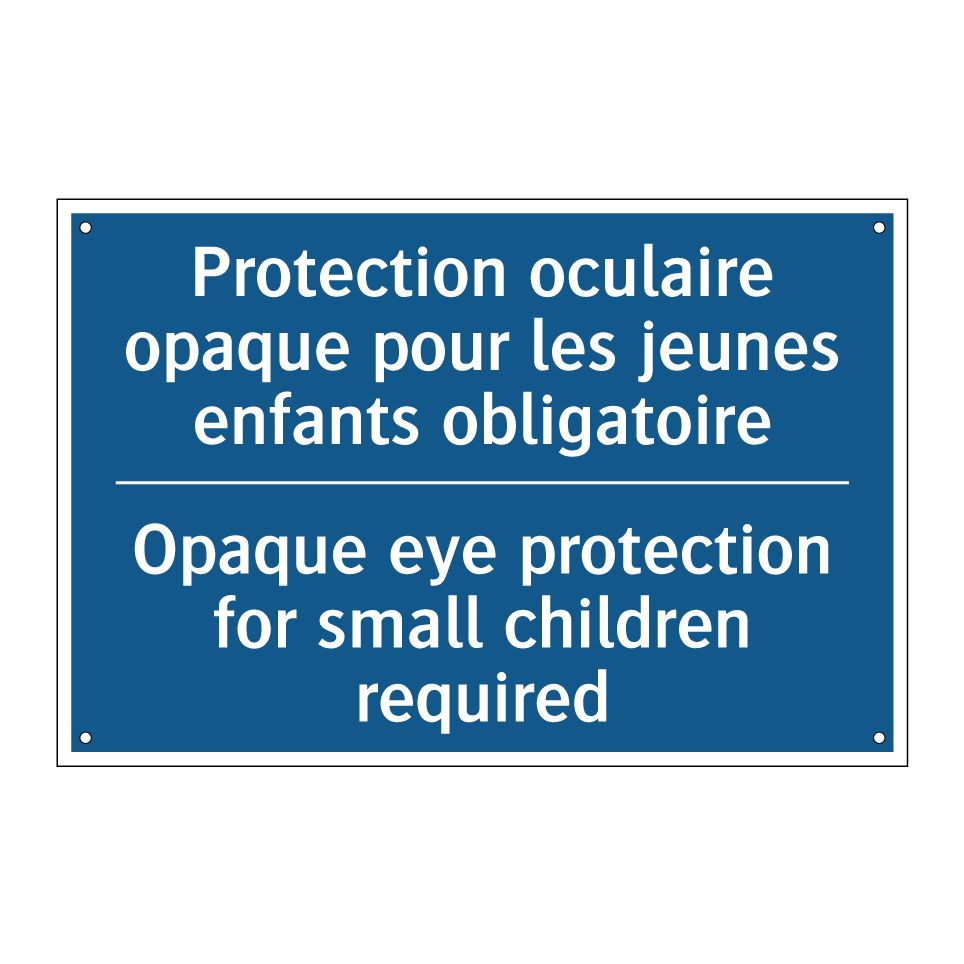 Protection oculaire opaque pour /.../ - Opaque eye protection for small /.../