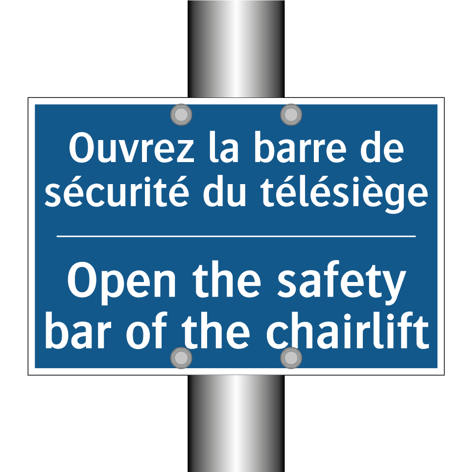 Ouvrez la barre de sécurité du /.../ - Open the safety bar of the chairlift /.../