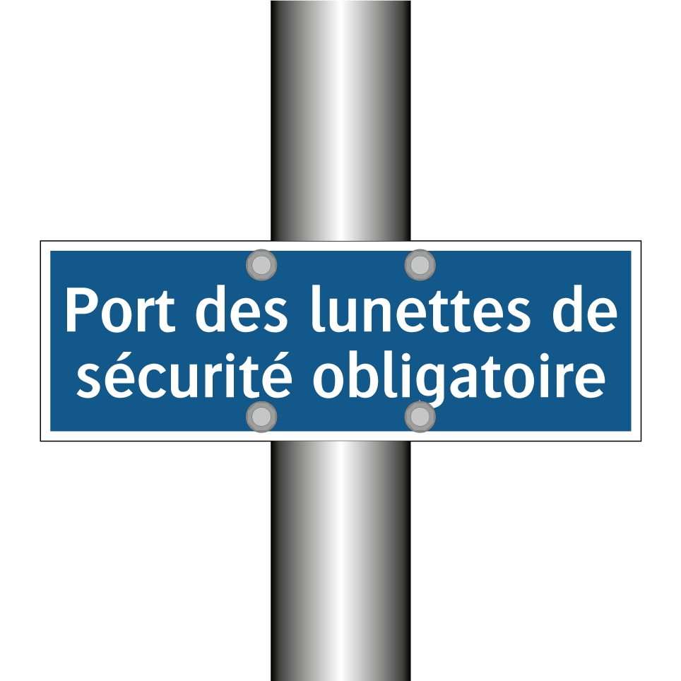 Port des lunettes de sécurité obligatoire