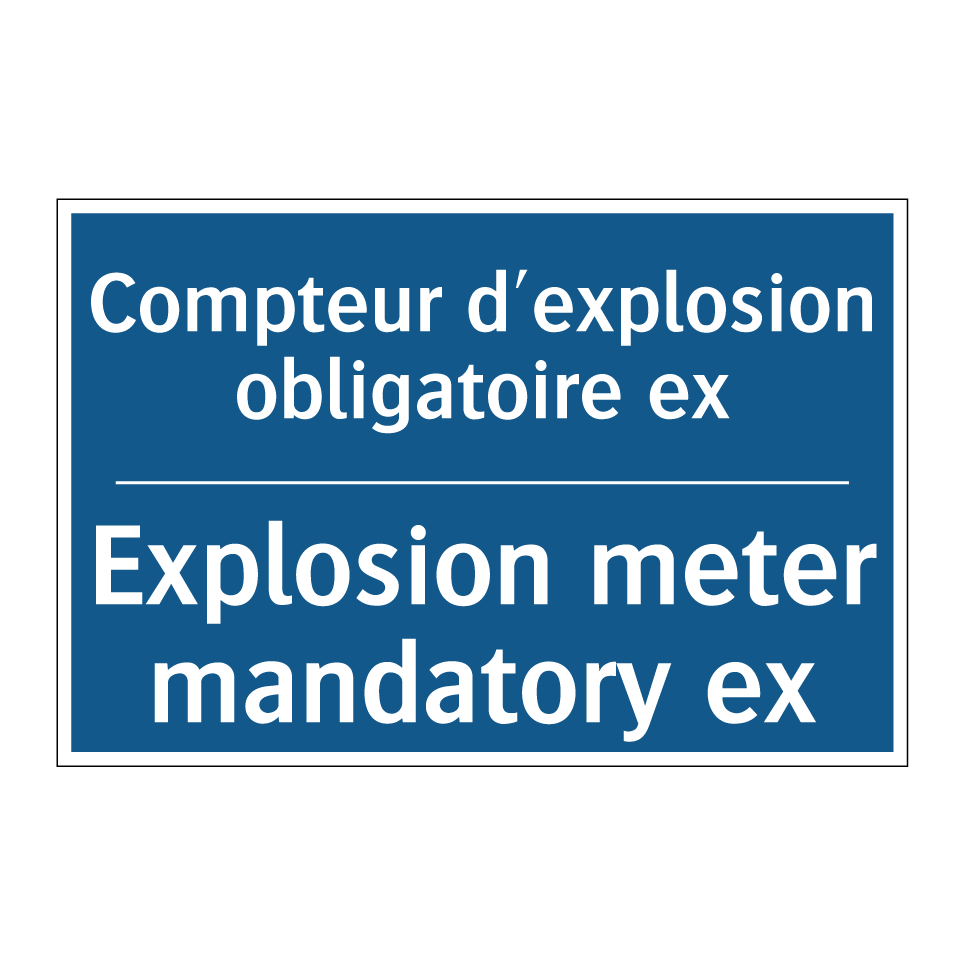 Compteur d'explosion obligatoire /.../ - Explosion meter mandatory ex