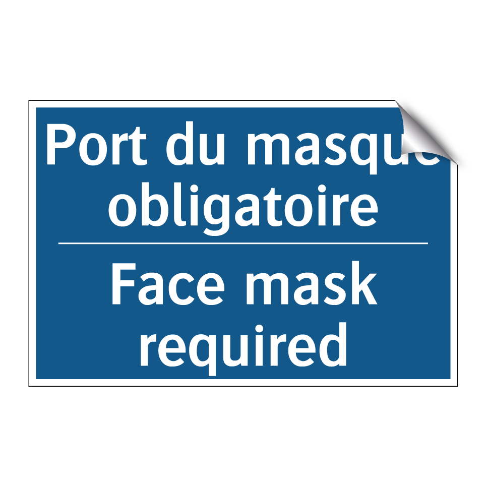 Port du masque obligatoire - Face mask required