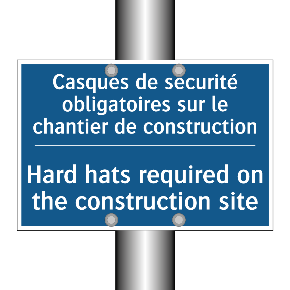 Casques de sécurité obligatoires /.../ - Hard hats required on the construction /.../