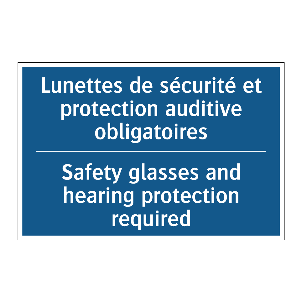 Lunettes de sécurité et protection /.../ - Safety glasses and hearing protection /.../