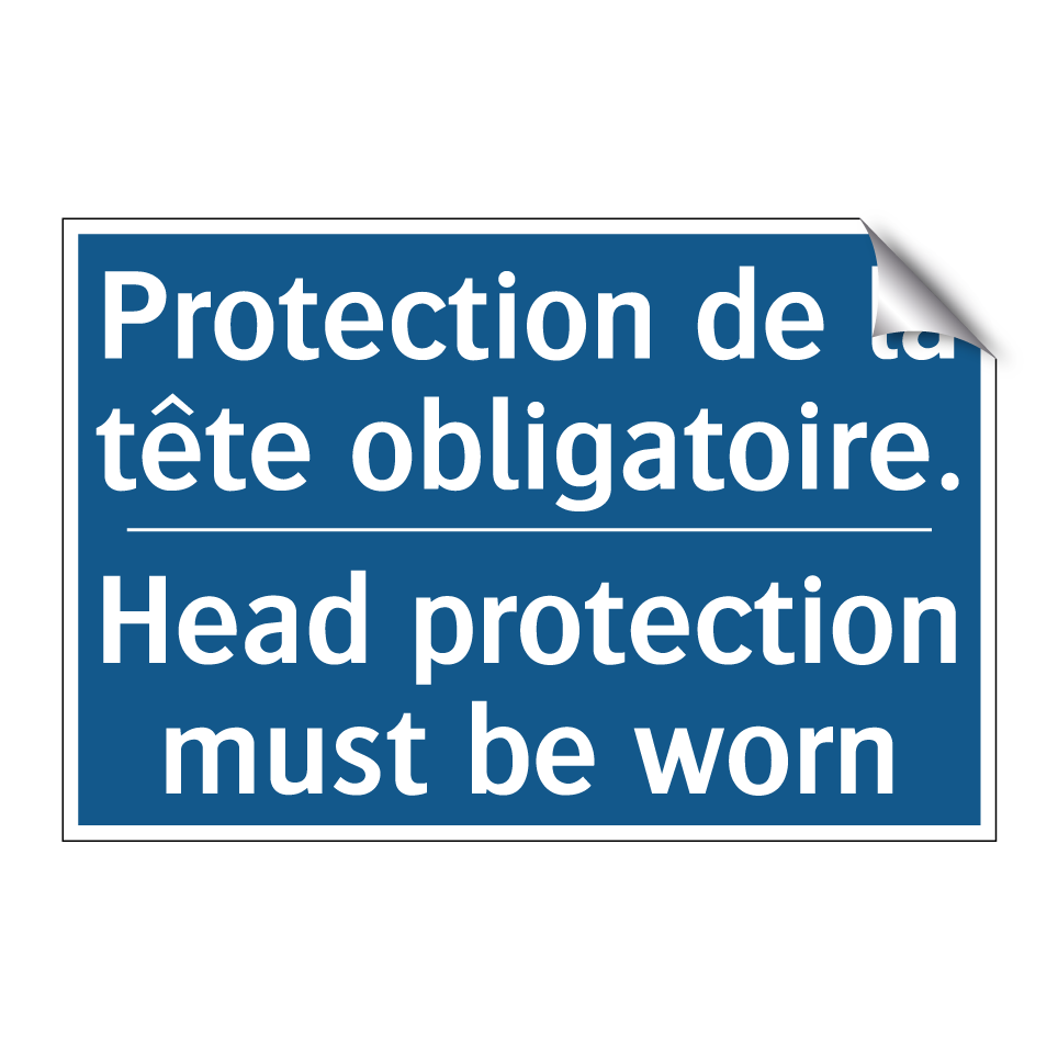 Protection de la tête obligatoire. /.../ - Head protection must be worn