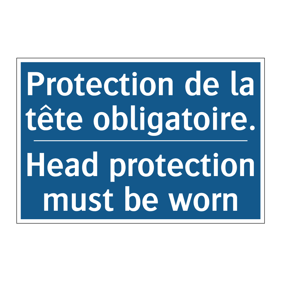 Protection de la tête obligatoire. /.../ - Head protection must be worn