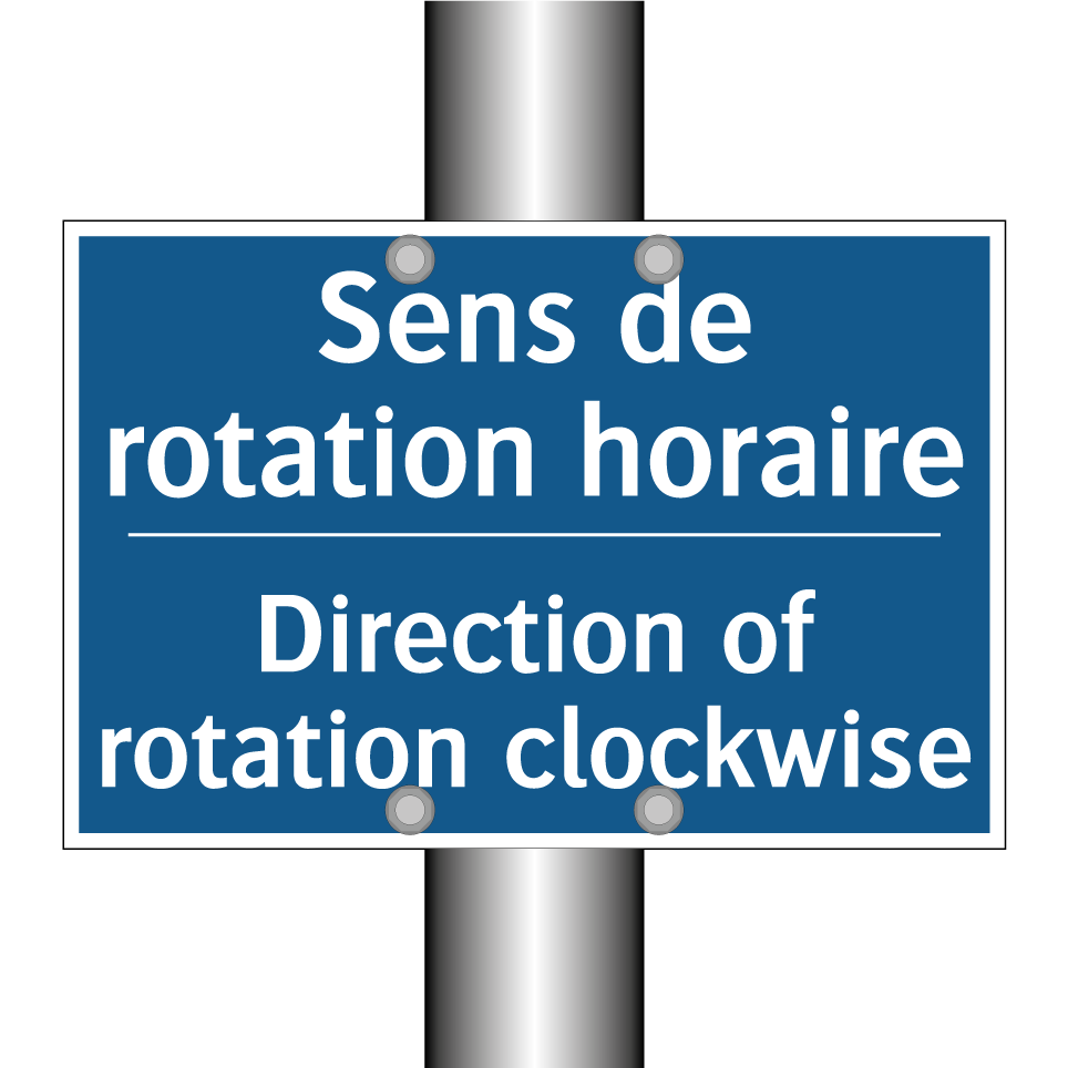 Sens de rotation horaire - Direction of rotation clockwise /.../