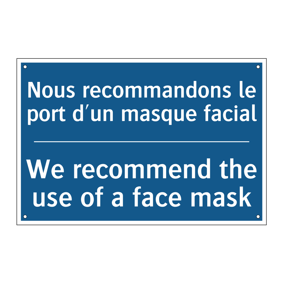 Nous recommandons le port d'un /.../ - We recommend the use of a face /.../