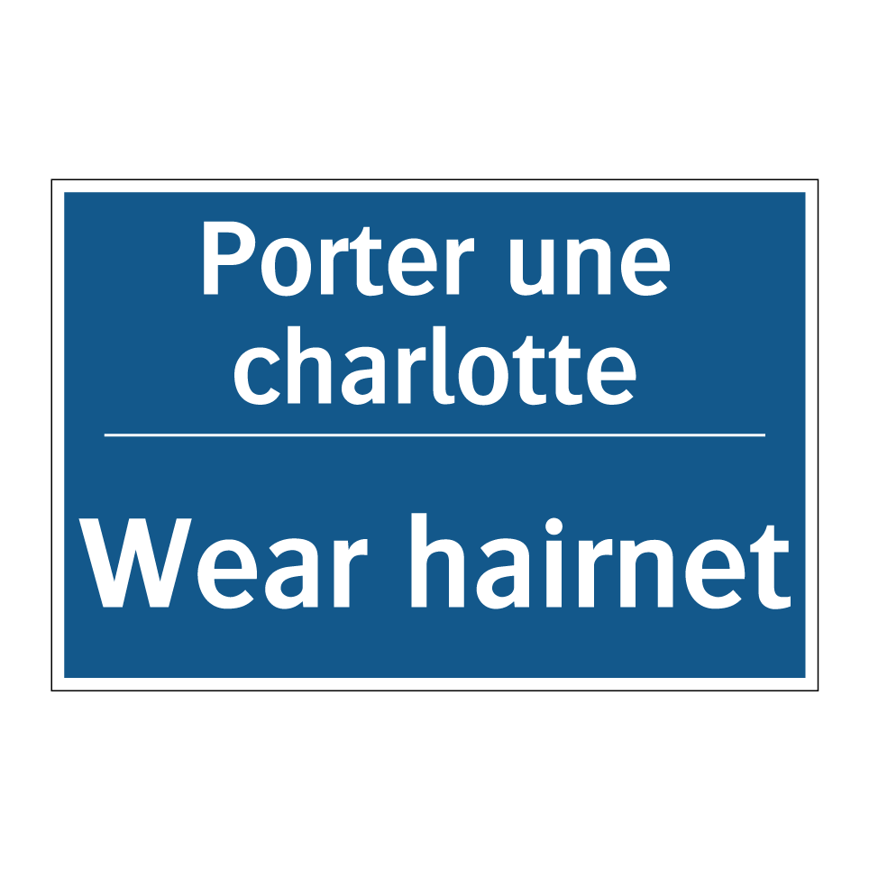 Porter une charlotte - Wear hairnet