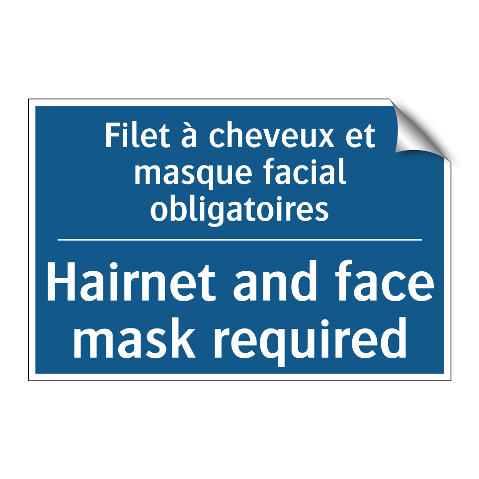 Filet à cheveux et masque facial /.../ - Hairnet and face mask required