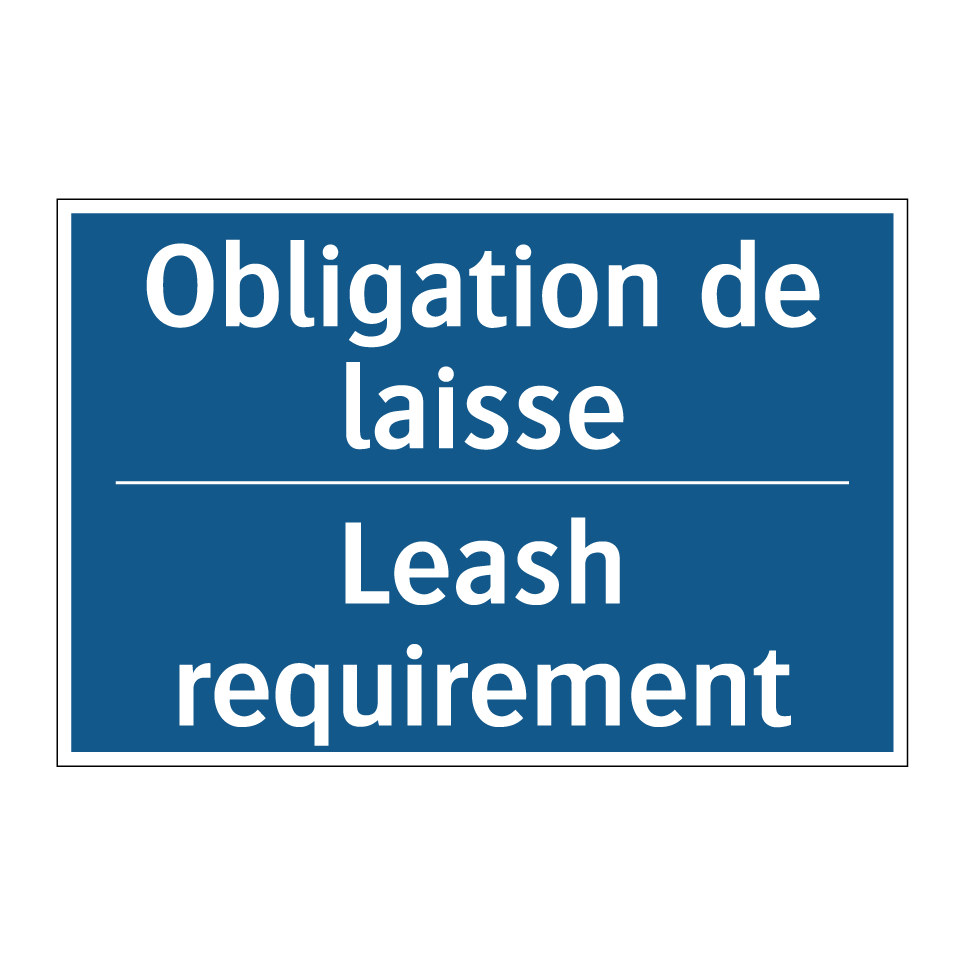 Obligation de laisse - Leash requirement