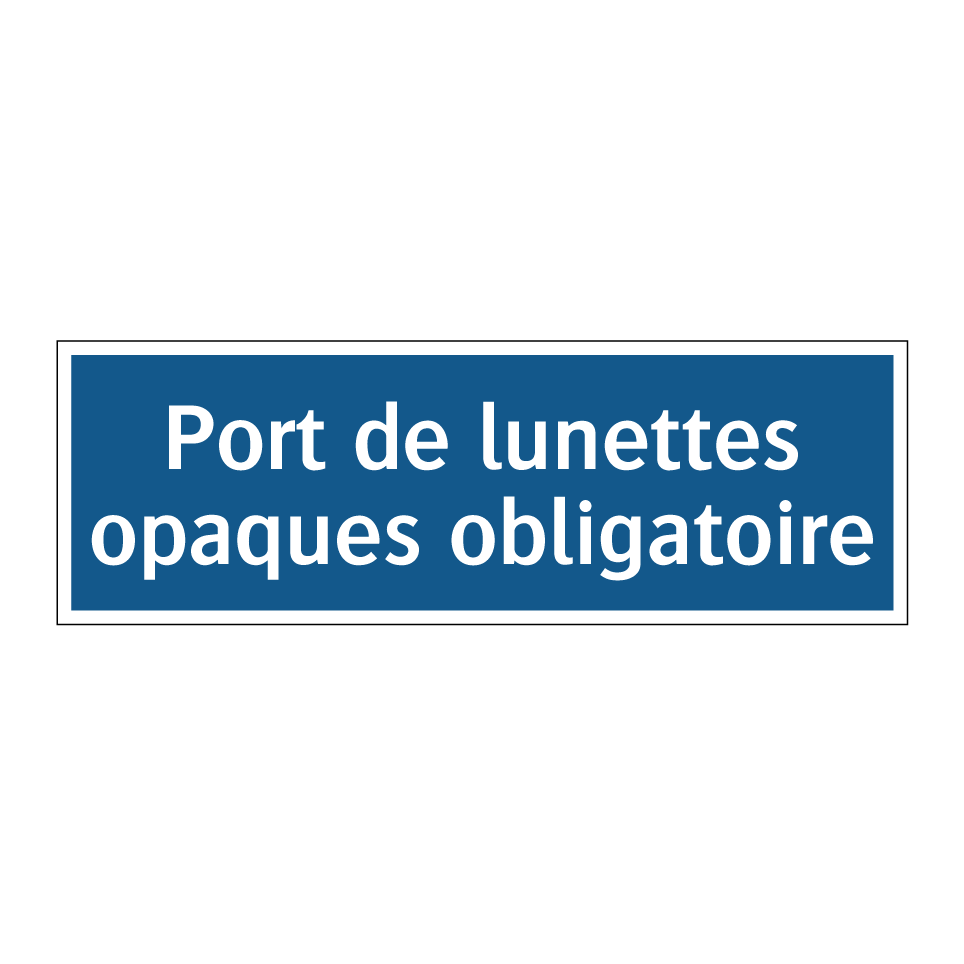 Port de lunettes opaques obligatoire