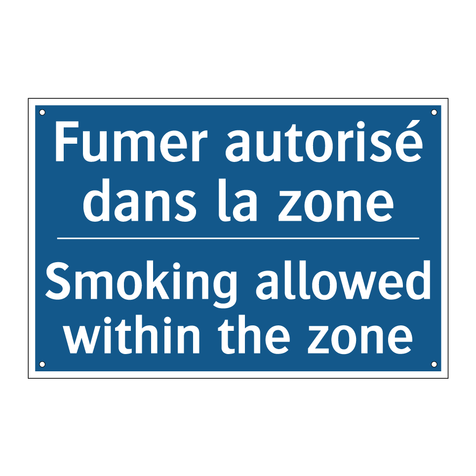 Fumer autorisé dans la zone - Smoking allowed within the zone /.../