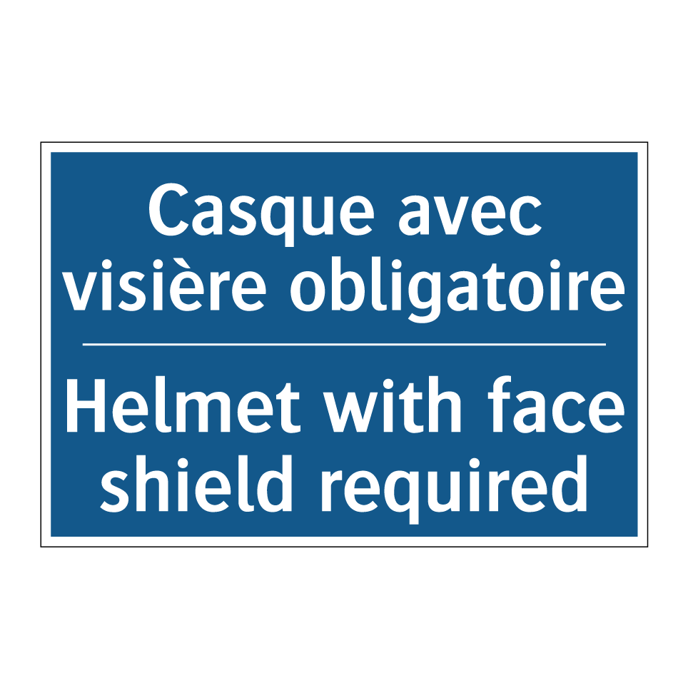 Casque avec visière obligatoire /.../ - Helmet with face shield required /.../