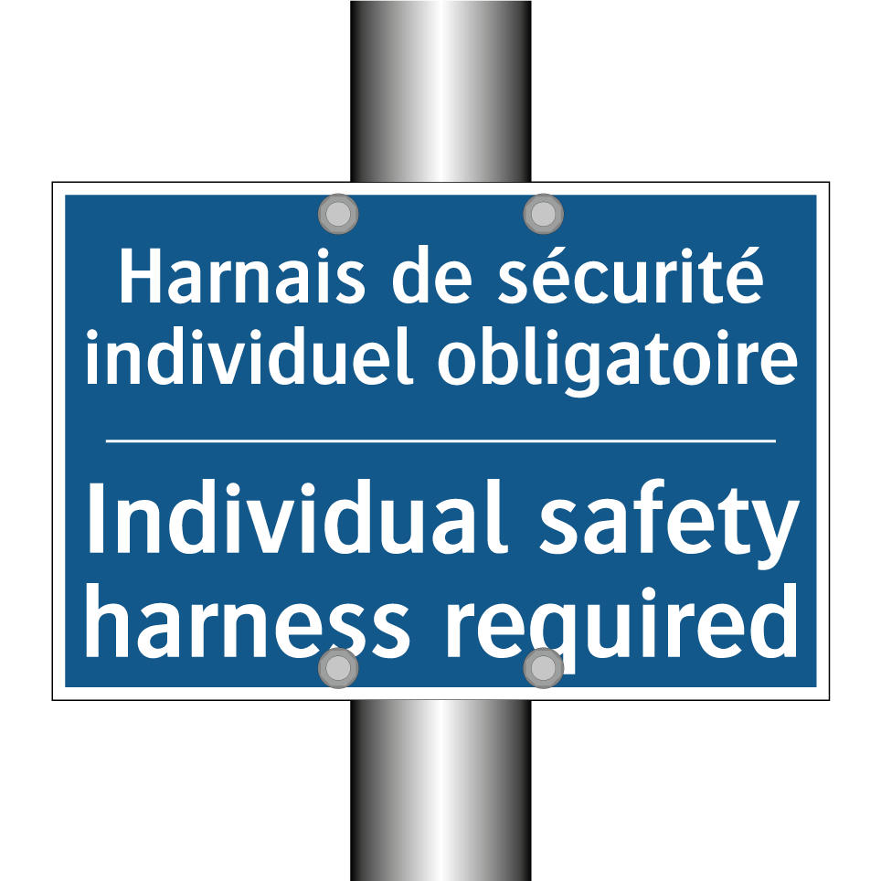 Harnais de sécurité individuel /.../ - Individual safety harness required /.../